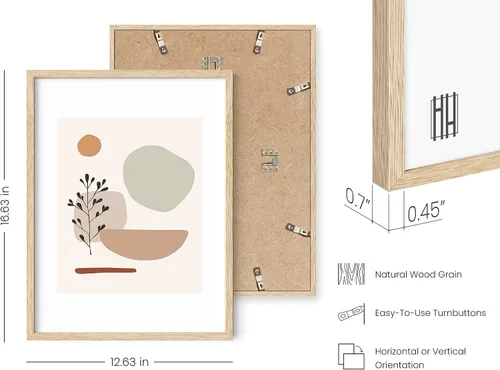 Vista 3 de HAUS AND HUES Arte de pared con estampado bohemio de mediados de siglo, póster minimalista moderno y estampado bohemio neutro, pintura de hojas