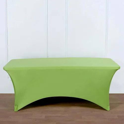Vista 47 de Efavormart - Mantel rectangular de elastano elástico beige de 4 pies