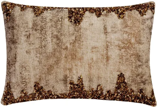 Vista 111 de The HomeCentric Fundas de almohada lumbares doradas de 12 x 14 pulgadas (11.8 x 13.8 in), de piel sintética, con diseño de animales, estilo moderno