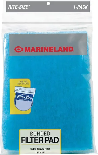 Vista 2 de Marineland Almohadilla de filtro adherida, cortada para adaptarse a cualquier filtro de acuario, blancos y bronceados, 312 pulgadas cuadradas.