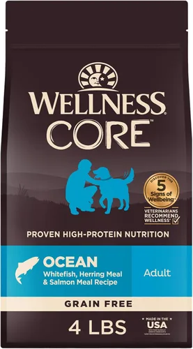 Vista 15 de Wellness CORE Alimento seco para perros, sin granos, alto en proteínas, natural, receta de pato silvestre, cordero, jabalí y conejo