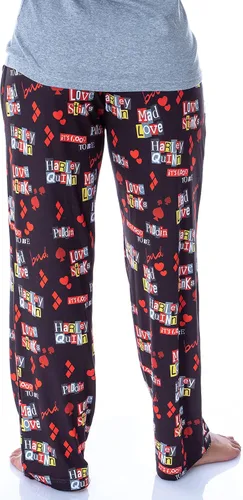 Vista 4 de DC Comics Womens Harley Quinn Love Stinks Loungewear Pajama Pants