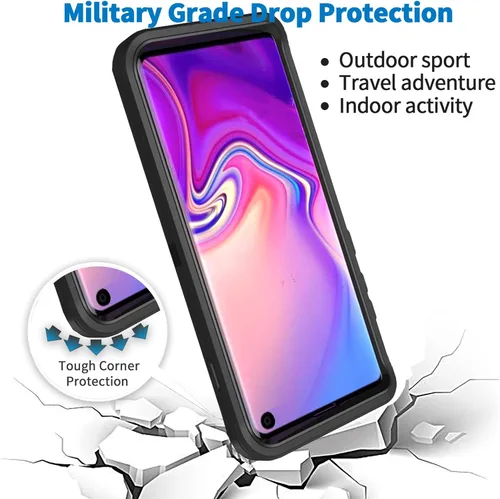 Vista 6 de Funda para Samsung Galaxy Note 10 5G, [grado militar] protectora a prueba de golpes, resistente funda de teléfono para Note 10 de 6.3 pulgadas