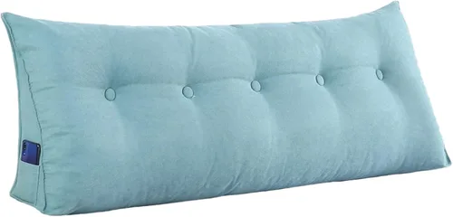 Vista 7 de Almohadas de cuña para sentarse en la cama, almohadas de lectura, almohada triangular con funda de almohada extraíble, cojín de respaldo para sofá