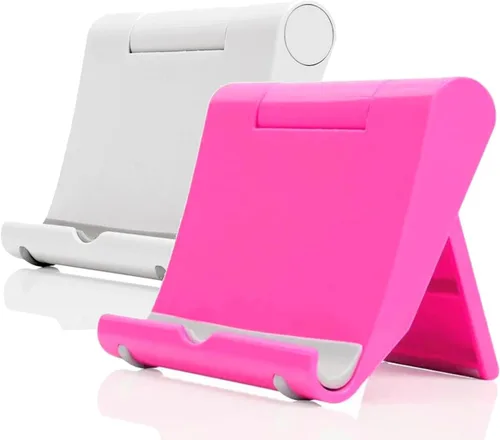 Vista 18 de Soporte plegable ajustable para teléfono celular para escritorio, compatible con la mayoría de teléfonos inteligentes y tabletas, base de goma