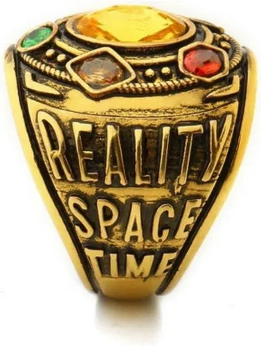 Vista 3 de Thanos - Anillo para hombre, anillo de guante de infinito Thanos, anillo de gema infinita, anillo de piedra infinita, anillo de cristal de piedra
