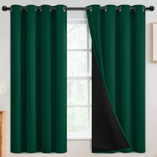 Vista 134 de SimpleHome - Cortinas opacas 100% para recámara, cortinas de ventana con ojales beige, con aislamiento térmico, cortinas de oscurecimiento
