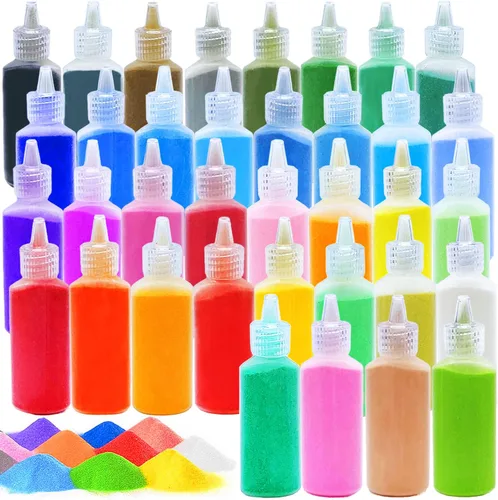 Vista 8 de Kit de arena artística de 24 piezas, pintura de arena escénica de bricolaje