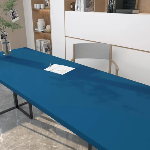Vista 2 de Decotalk Papel adhesivo azul para encimeras, papel adhesivo azul marino, impermeable, para despegar y pegar, papel tapiz para gabinetes, papel tapiz