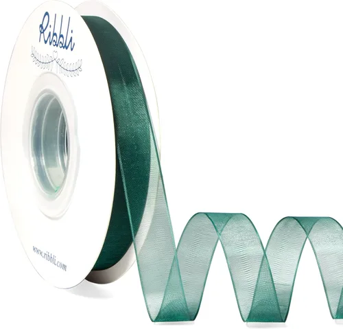 Vista 23 de Ribbli Cinta de organza azul aguamarina, 1 pulgada x 50 yardas, cinta transparente azul para envolver regalos, envoltura de galletas, decoración