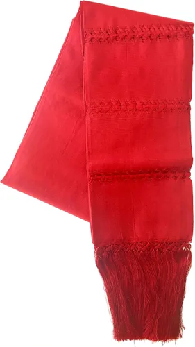 Vista 9 de Mexican Handmade Fiesta Rebozo Shawl XLarge Negro