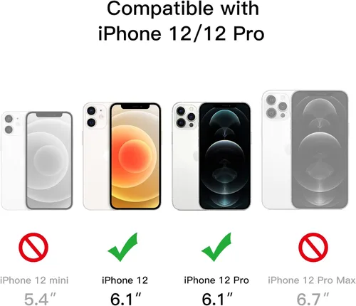Vista 2 de JETech Funda con función atril para iPhone 12/12 Pro, transparente