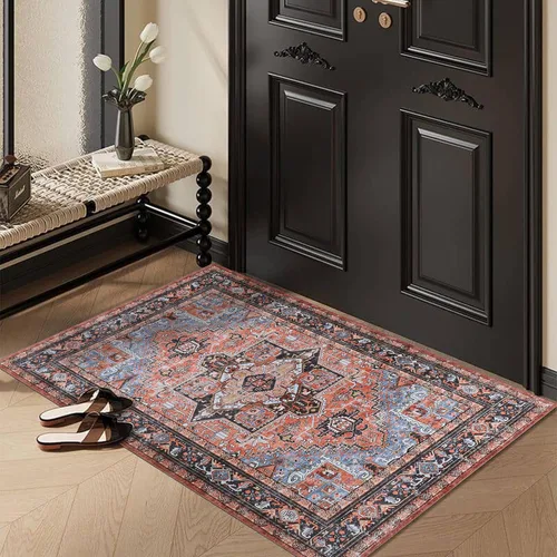 Vista 175 de GLN Rugs Traditional Collection - Alfombra de felpilla lavable a máquina, tradicional lavable, antideslizante, alfombra de felpilla de pelo corto