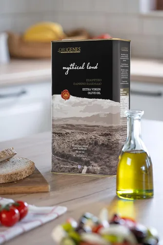 Vista 5 de Lata de aceite de oliva virgen extra, gran sabor prensado en frío, AOVE rico en polifenoles, aceite de oliva KORONEIKI virgen extra, AOVE