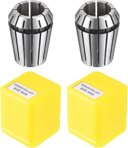 Vista 6 de uxcell ER25 Spring Collet 1/2" Chuck para máquina de grabado CNC Torno herramienta de fresado 2 unids
