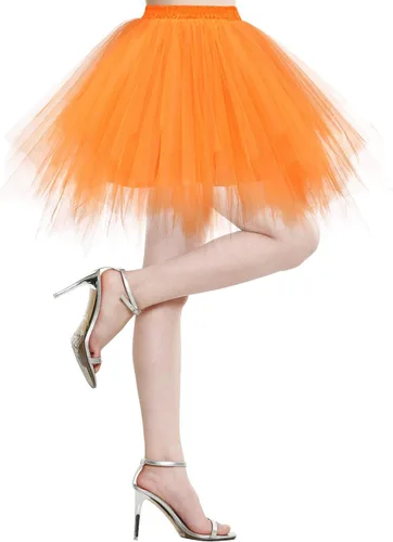 Vista 3 de BeryLove Falda de baile de burbujas estilo tutú vintage de los años 50 para mujer