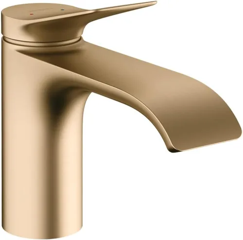 Vista 6 de hansgrohe Vivenis 75010341 - Grifo para lavabo de baño con 1 manija y 1 agujero, caudal de 1.2 GPM, en cromo negro cepillado Cromo cepillado negro