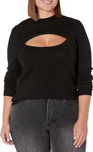 Vista 4 de The Drop Suéter Isaac con cuello alto falso para mujer