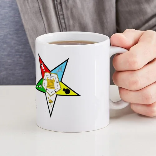 Vista 4 de CafePress Masonic Eastern Star - Taza de café de cerámica (11.0 fl oz)
