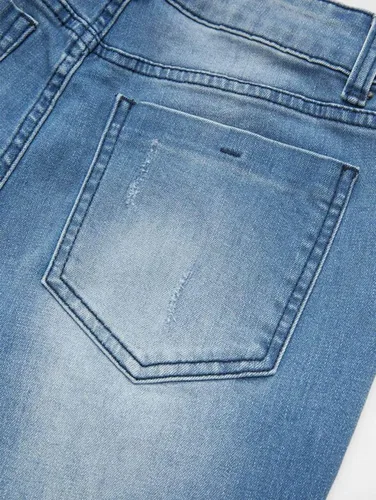 Vista 4 de Flamingals Jeans acampanados para mujer, cintura alta, parte inferior acampanada, pierna ancha, control de abdomen, rasgados, acampanados, talla XL