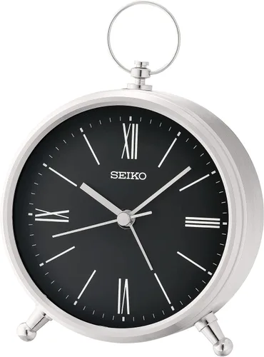 Vista 2 de SEIKO QXE063ALH Reloj de bolsillo estilo dormitorio despertador, negro, 4 pulgadas