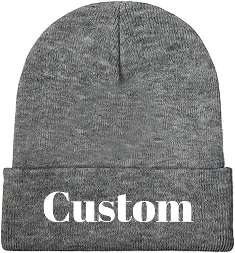 Vista 13 de Gorro de punto personalizado para invierno, añade diseño tu propio texto/logotipo/imagen Beanie Negro