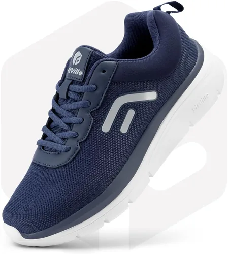 Vista 6 de FitVille Zapatos de caminar para hombre de ancho ancho Max Cushioning Zapatillas anchas para hombre Alivio del dolor de talón
