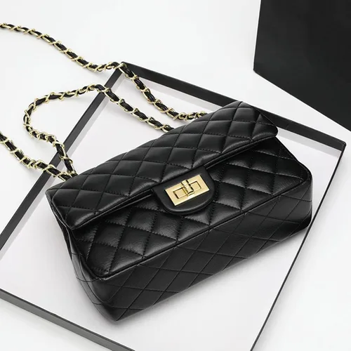 Vista 3 de MBETA Bolso de hombro con cadena de rombo de estilo clásico, bolso de mensajero de gran capacidad
