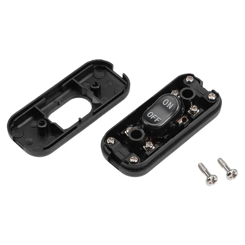 Vista 4 de Interruptor de cable en línea AC 250V 6A Interruptor DPST de control de encendido/apagado, [para lámpara, iluminación de dormitorio] - 2.4 x 1