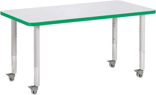 Vista 7 de Jonti-Craft Berries 6478JCM180 - Mesa de actividades rectangular, altura M (20-31 pulgadas de altura ajustable, móvil), 24 x 36 pulgadas