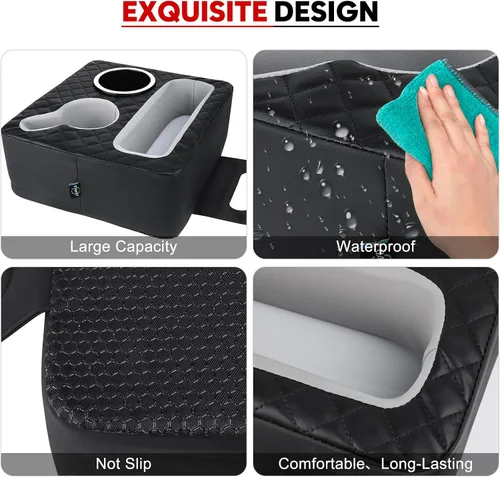 Vista 5 de Portavasos para automóvil, organizador de asiento trasero del automóvil, organizador de cama de camión, expansor de portavasos de sofá para sofá