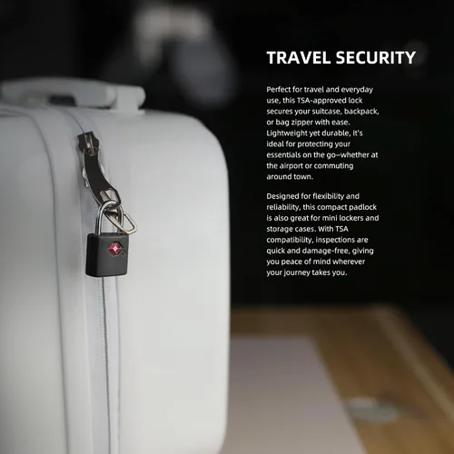Vista 6 de Cerraduras TSA para equipaje con llaves, cerraduras de equipaje aprobadas por la TSA, paquete de 4 unidades, esenciales de viaje internacional
