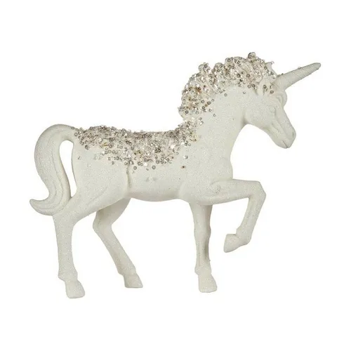 Vista 2 de Figura Decorativa Krist+ Blanco Unicornio 9,5 x 31 x 40 cm