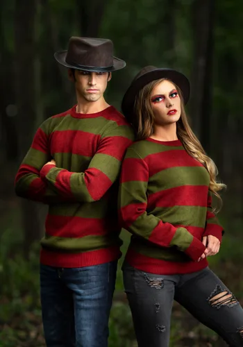 Vista 4 de Suéter a Rayas de Pesadilla en Elm Street Freddy para Adultos Multicolor
