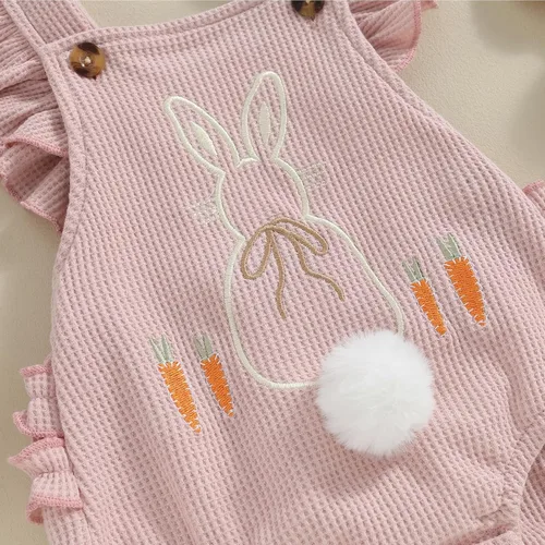 Vista 6 de Ropa de verano para bebé recién nacida, con volantes, sin mangas, con diadema