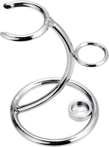 Vista 8 de Grandslam Soporte clásico para afeitar y cepillo de afeitar para almacenamiento de maquinilla de afeitar, soporte para cepillo de afeitado Negro