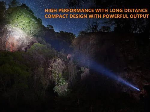 Vista 4 de Linterna táctica ajustable de 350 yardas, 1200 lúmenes, luz LED con montaje desviado para caza al aire libre