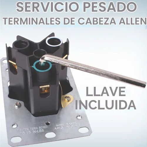 Vista 9 de Toma de corriente resistente de 30 amperios 110 V RV con terminales de cabeza Allen, certificación UL, NEMA TT-30R 120V, receptáculo de pared