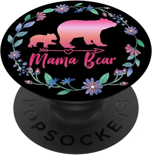 Vista 6 de Lindo agarre de teléfono MAMA BEAR para regalo de mamá - Bear Mama Grip PopSockets PopGrip: agarre intercambiable para teléfonos y tabletas