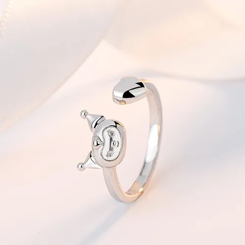 Vista 7 de HYXITVCG Anillo Kuromi y mi melodía, lindo anillo de anime, anillo de plata ajustable para mujeres, anillos kawaii, joyería Kawaii para mujeres