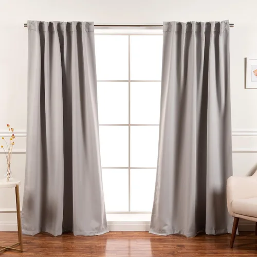 Vista 38 de Best Home Fashion Paneles de cortinas opacas de alta calidad, con aislamiento térmico sólido, cortinas opacas para tratamiento de ventanas