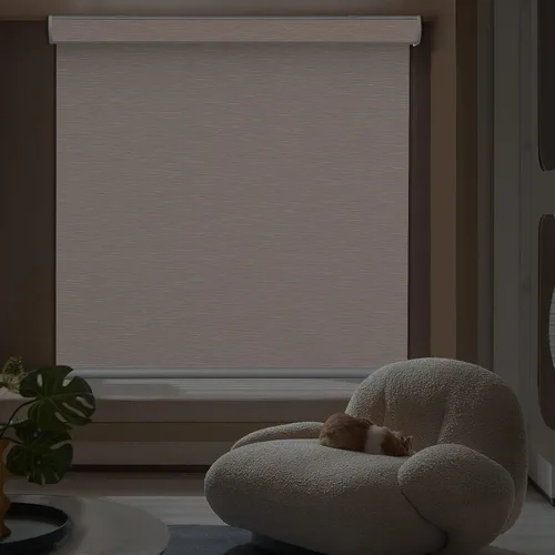 Vista 4 de MYshade Persianas enrollables opacas de tamaño personalizado para ventanas de interior, persianas enrollables sin cordones para el hogar y la beige