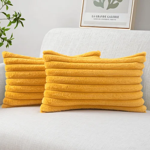 Vista 18 de MIULEE - Juego de 2 fundas de cojín decorativas de piel sintética de 18 x 18 pulgadas, arte moderno francés para el hogar, almohadas suaves