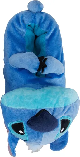 Vista 5 de Disney Pantuflas para mujer Lilo and Stitch Pantuflas clásicas de felpa Lilo and Stitch de cara grande Lilo and Stitch 3D de felpa