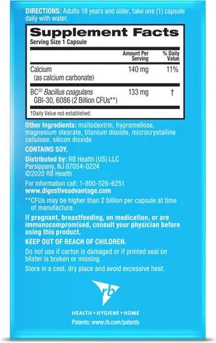 Vista 9 de Probióticos diarios en cápsulas Digestive Advantage, ASA-120, 1, 1