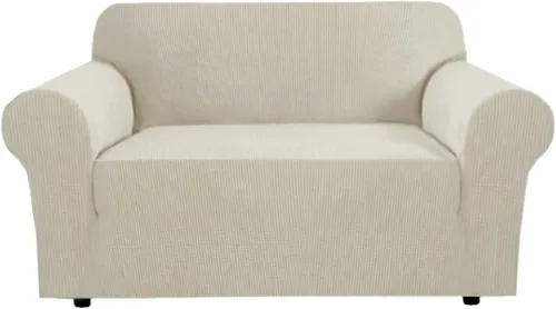 Vista 10 de H.VERSAILTEX Funda elástica para sofá, fundas suaves para muebles de 3 cojines, con tela jacquard gruesa a cuadros con parte inferior elástica, sofá