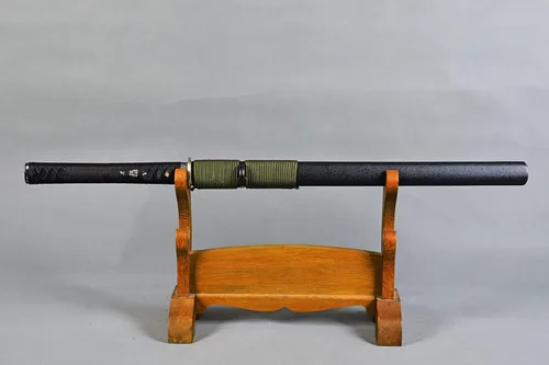 Vista 2 de Espada afilada de acero al carbono T10 espiga completa hecha a mano japonés