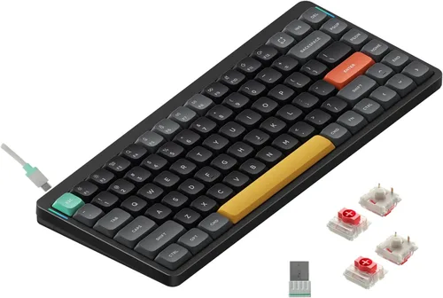 Vista 23 de NuPhy Air75 V2 Teclado mecánico portátil de 75% de bajo perfil, teclado inalámbrico, compatible con Bluetooth/2.4G/USB-C, teclados RGB Bluetooth