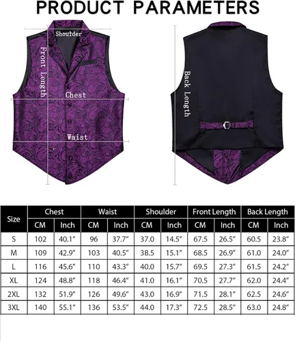 Vista 2 de BarryWang Chaleco de traje victoriano de cachemira para hombre cuello a medida estilo formalocio steampunk gótico