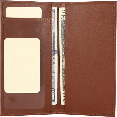 Vista 4 de LYOOmaLL Funda de cuero para chequera y registro para hombres y mujeres